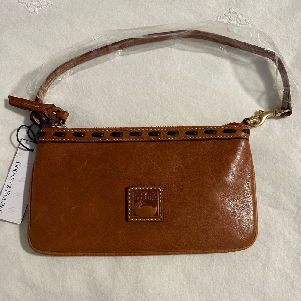 Dooney & Bourke brown leather clutch